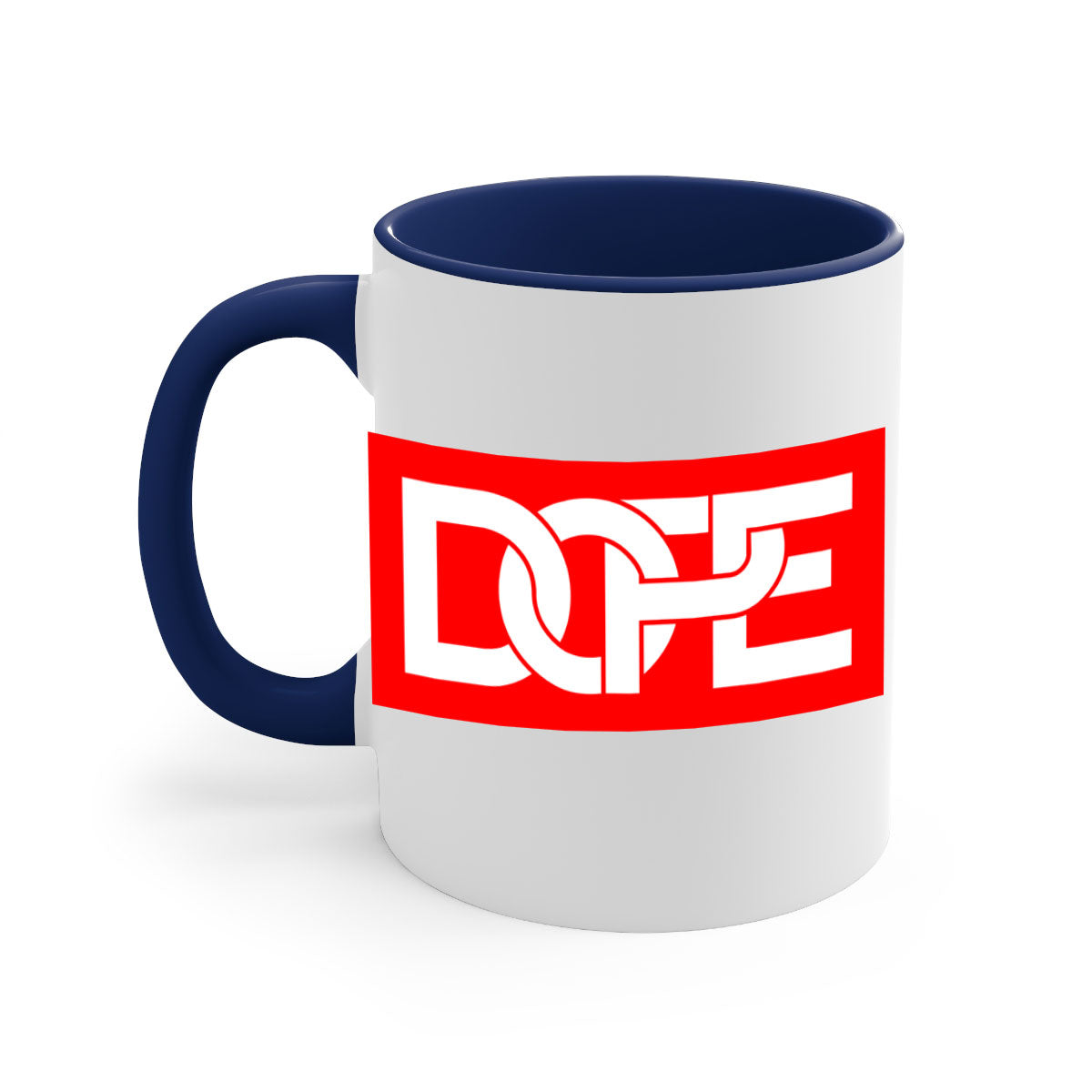 Dope 168# Mug featuring black words and phrases, available in multiple colors with a glossy finish.