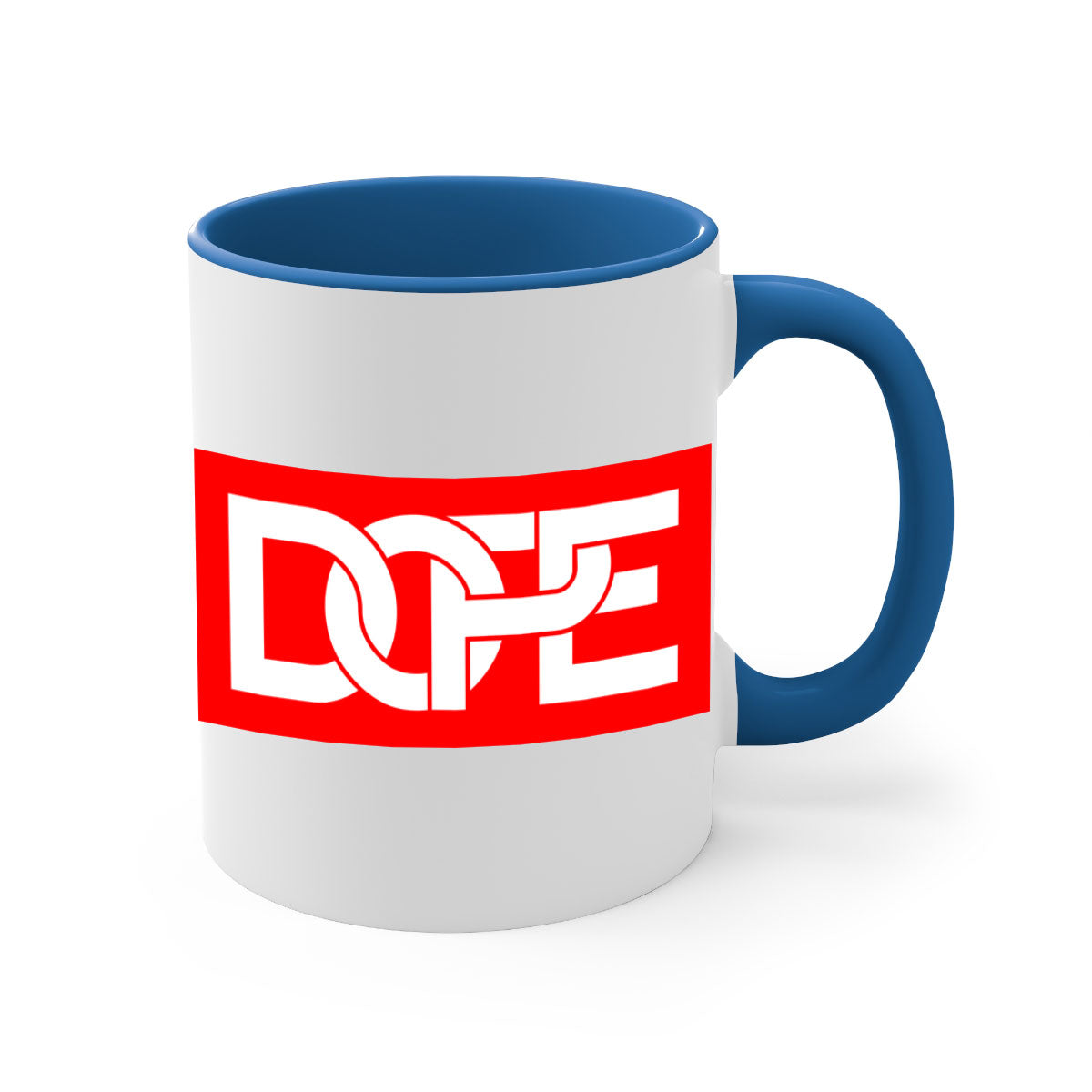 Dope 168# Mug featuring black words and phrases, available in multiple colors with a glossy finish.