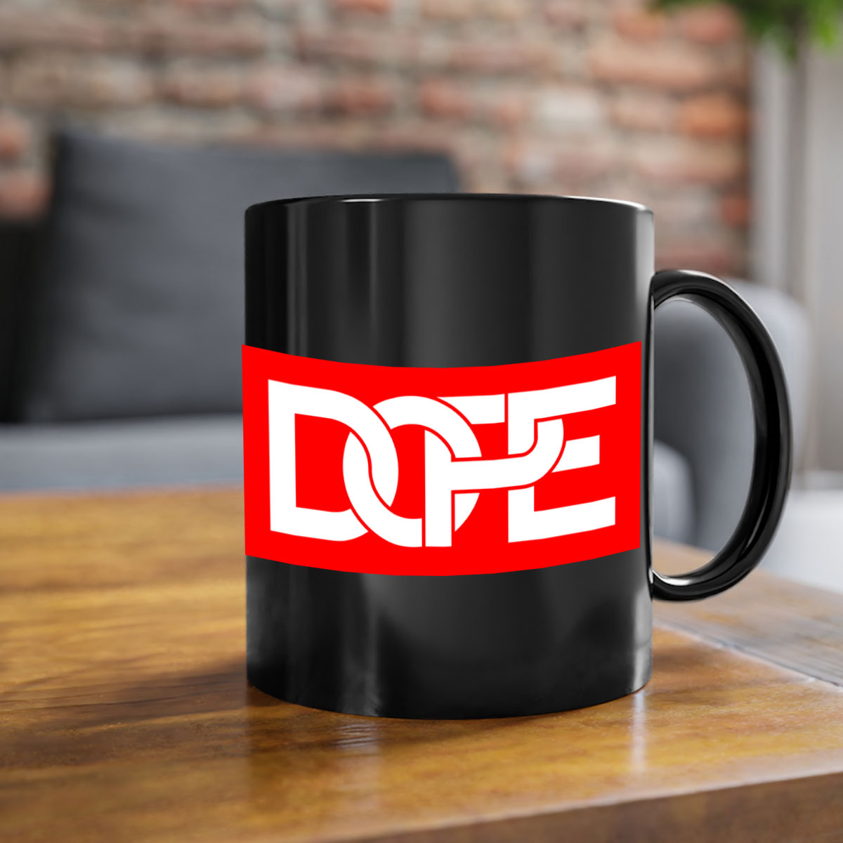 Dope 168# Mug featuring black words and phrases, available in multiple colors with a glossy finish.
