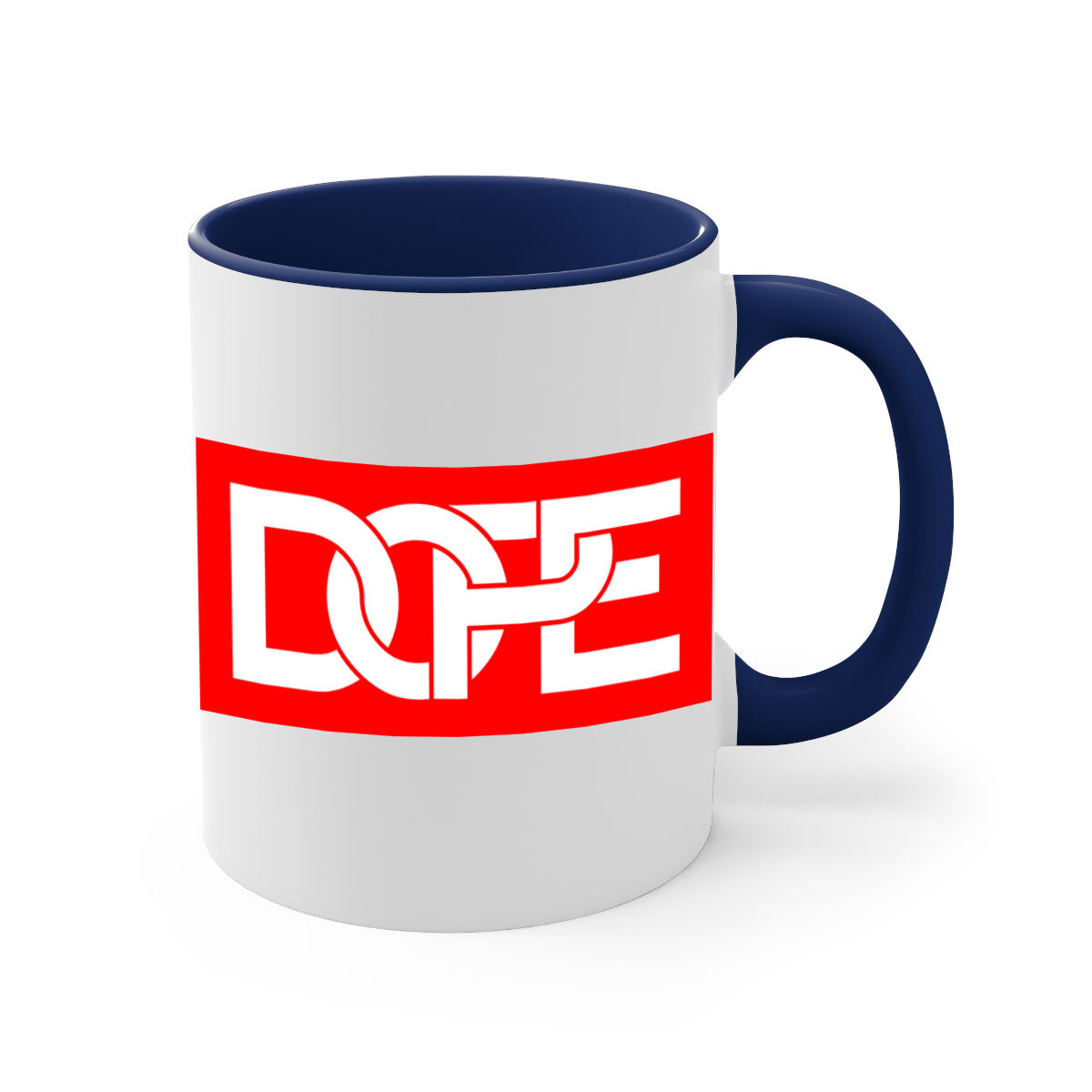 Dope 168# Mug featuring black words and phrases, available in multiple colors with a glossy finish.
