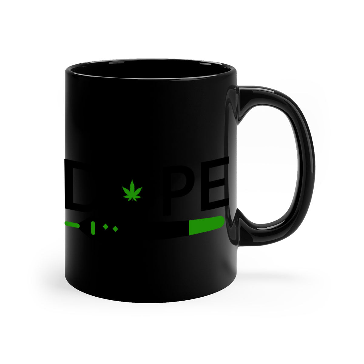 Dope 78# marijuana mug with a glossy finish, featuring a colored handle and interior, available in multiple colors.