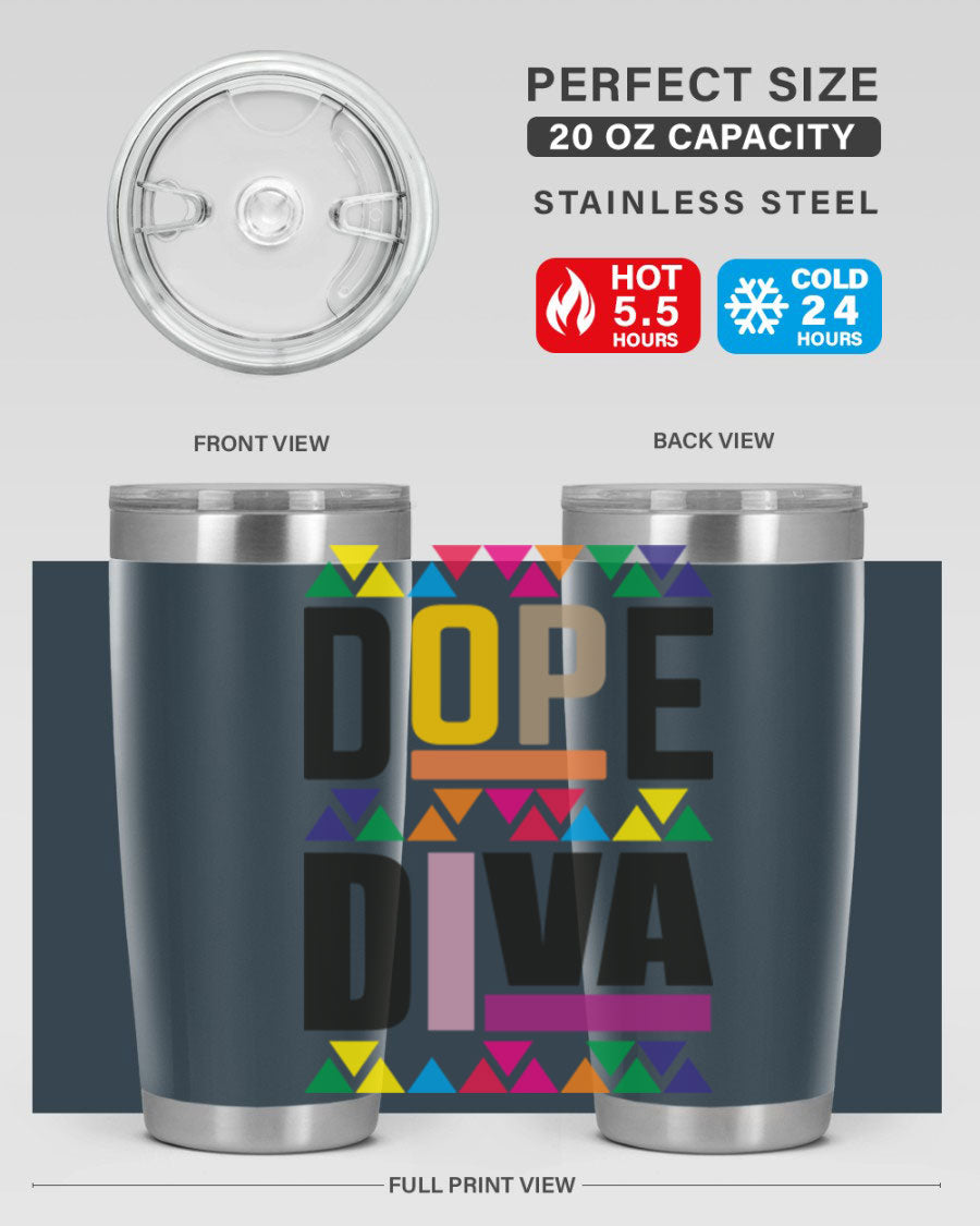 Dope Diva Cotton Tank featuring bold black words and phrases, perfect for casual wear.