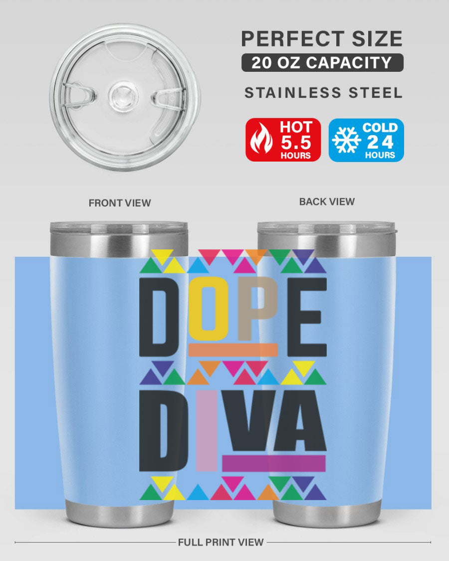 Dope Diva Cotton Tank featuring bold black words and phrases, perfect for casual wear.