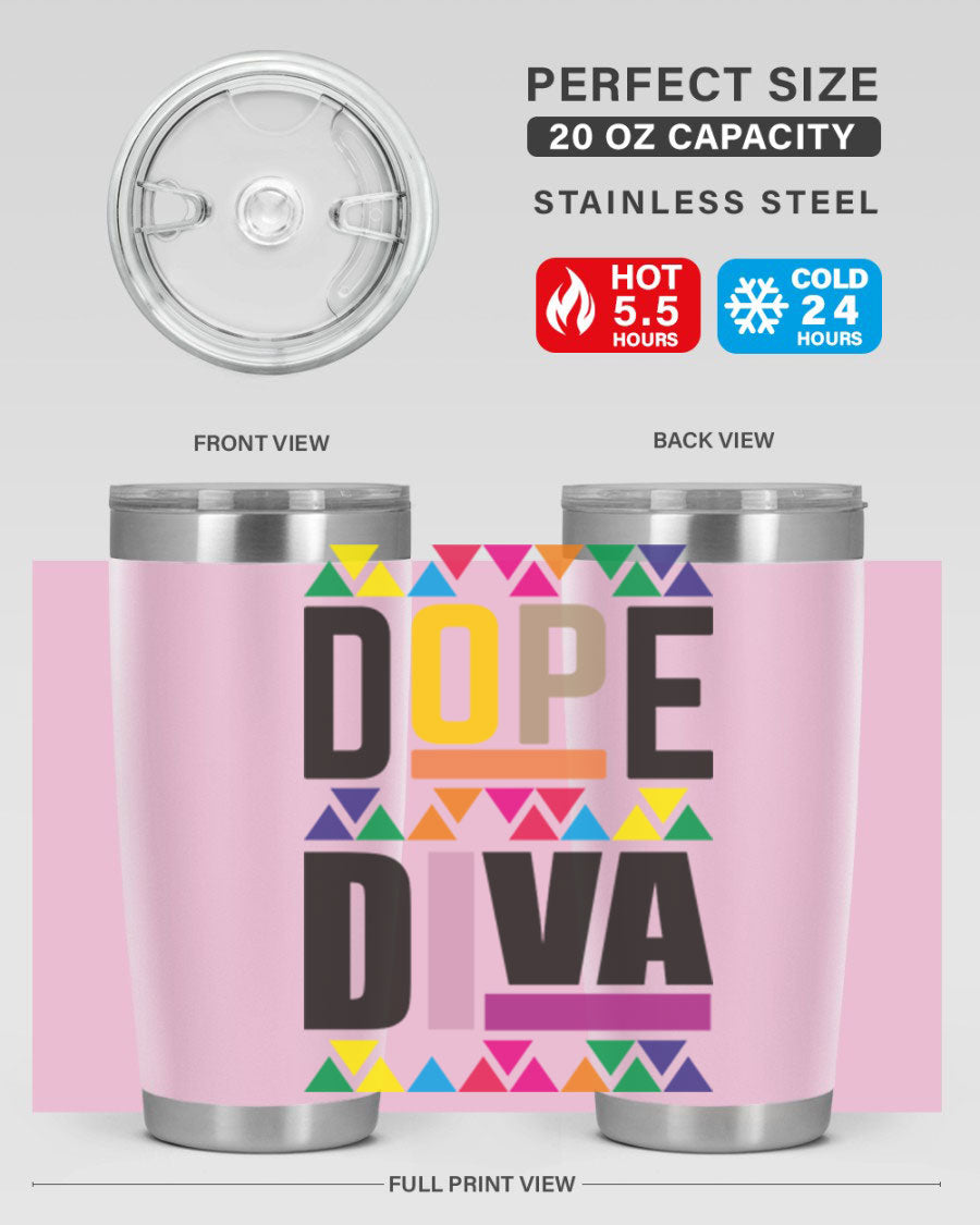 Dope Diva Cotton Tank featuring bold black words and phrases, perfect for casual wear.