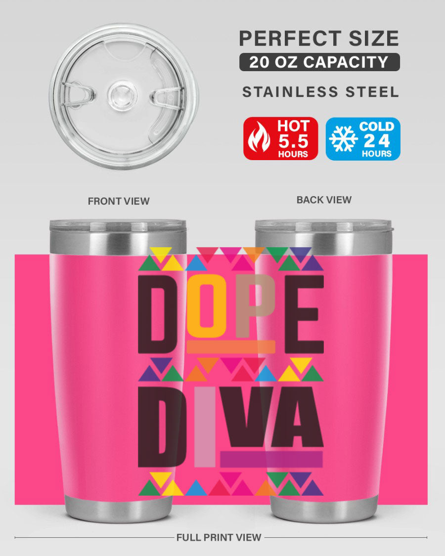 Dope Diva Cotton Tank featuring bold black words and phrases, perfect for casual wear.