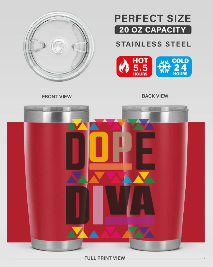 Dope Diva Cotton Tank featuring bold black words and phrases, perfect for casual wear.