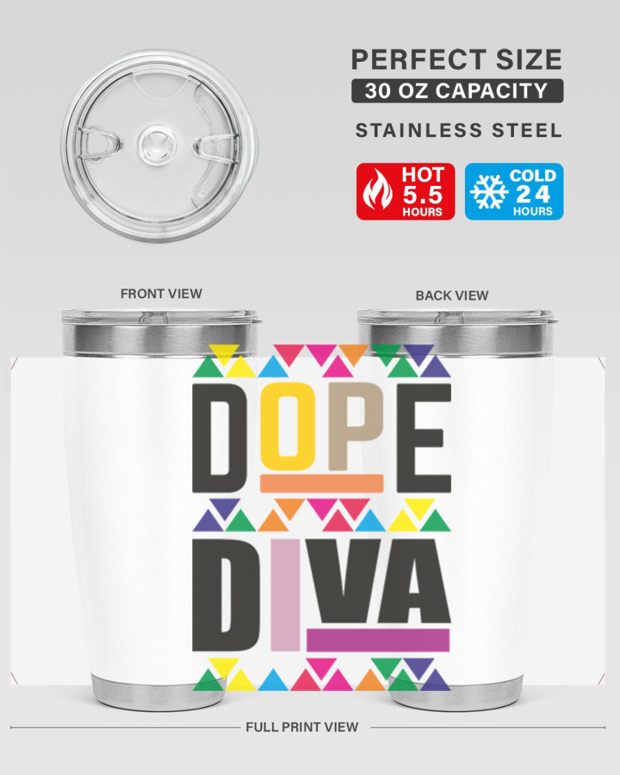 Dope Diva Cotton Tank featuring bold black words and phrases, perfect for casual wear.