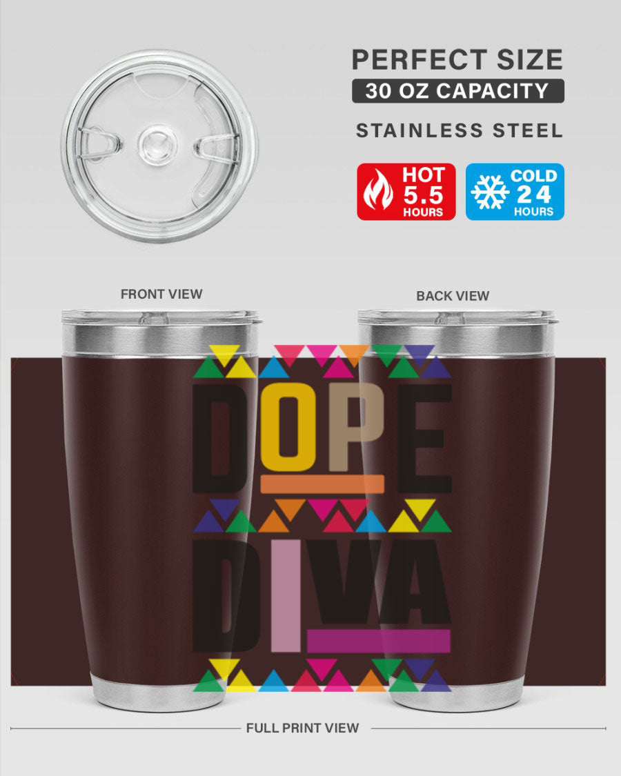 Dope Diva Cotton Tank featuring bold black words and phrases, perfect for casual wear.