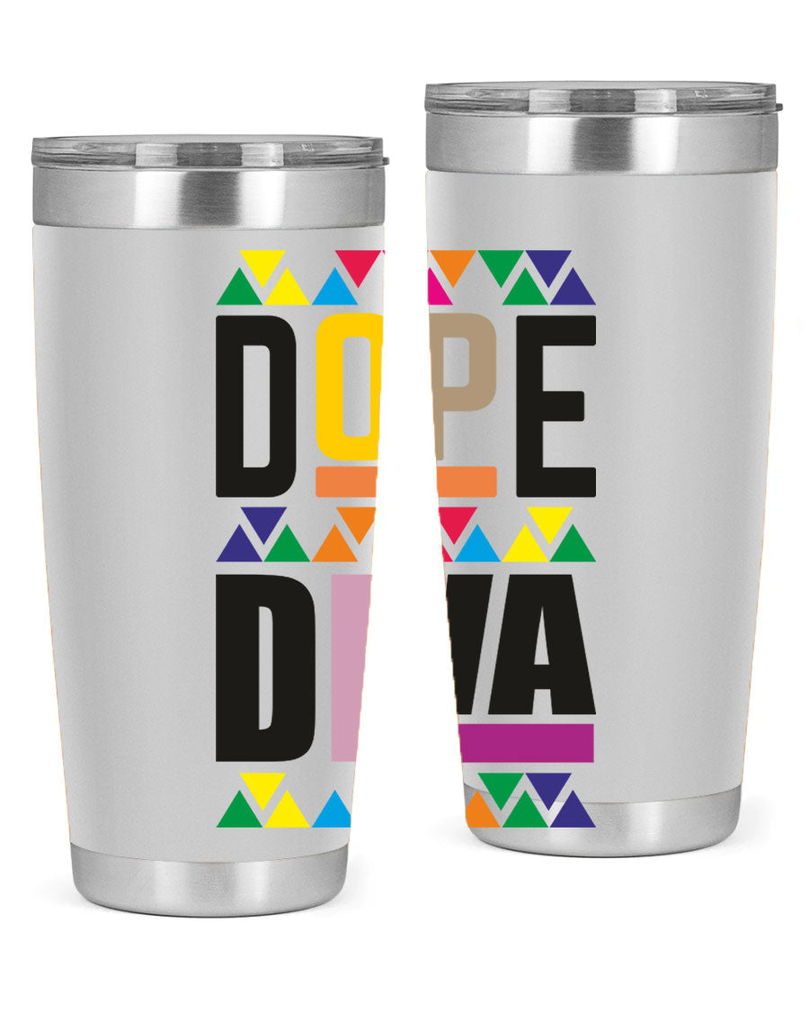 Dope Diva Cotton Tank featuring bold black words and phrases, perfect for casual wear.