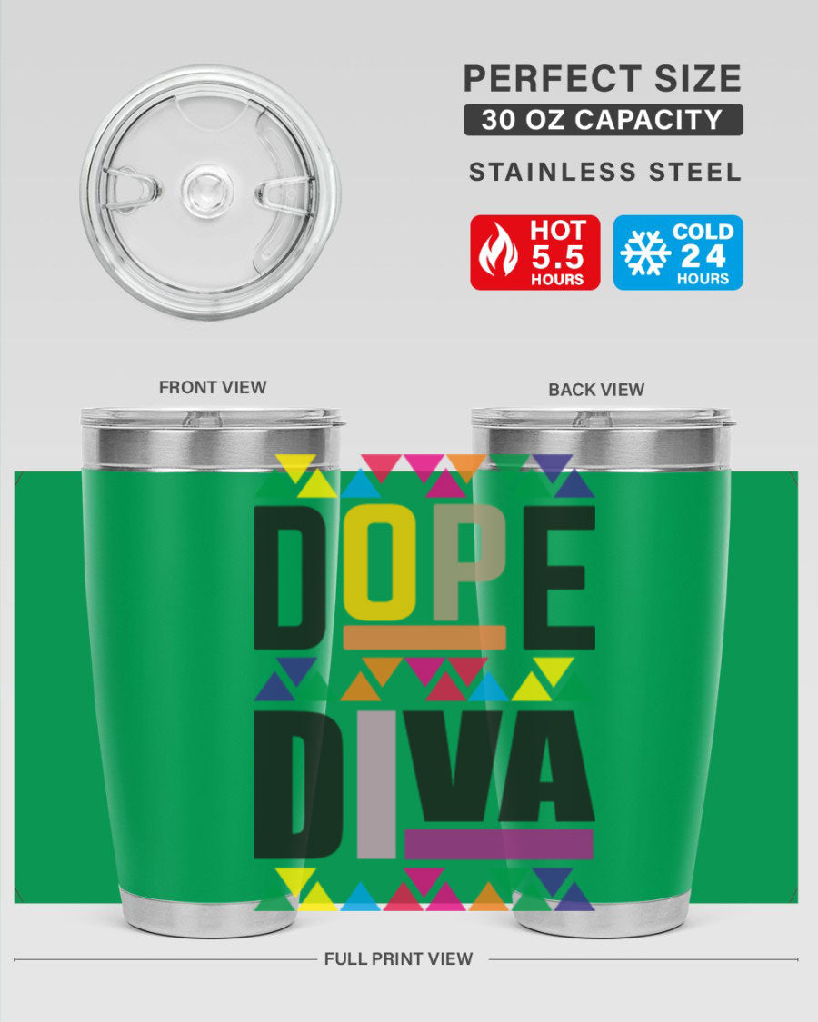 Dope Diva Cotton Tank featuring bold black words and phrases, perfect for casual wear.