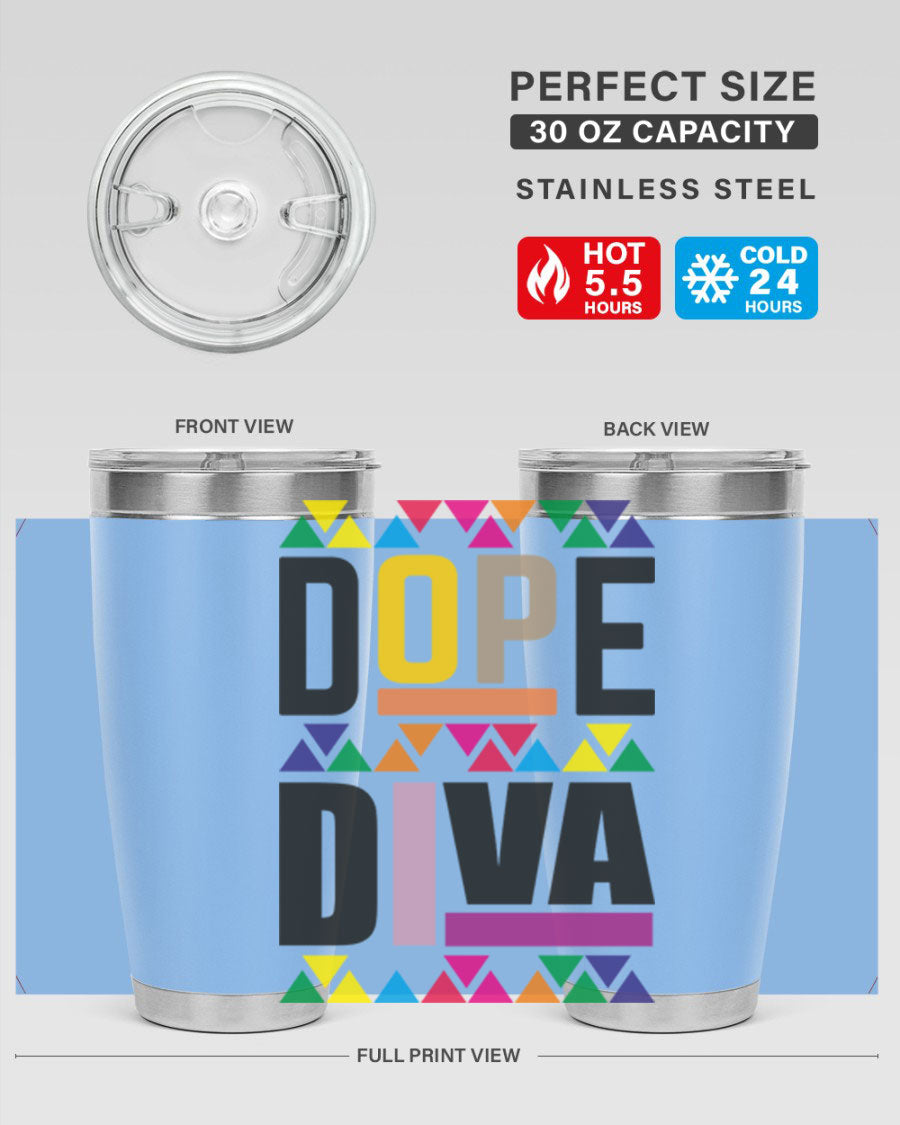 Dope Diva Cotton Tank featuring bold black words and phrases, perfect for casual wear.