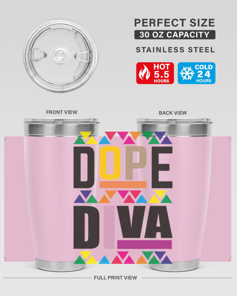 Dope Diva Cotton Tank featuring bold black words and phrases, perfect for casual wear.