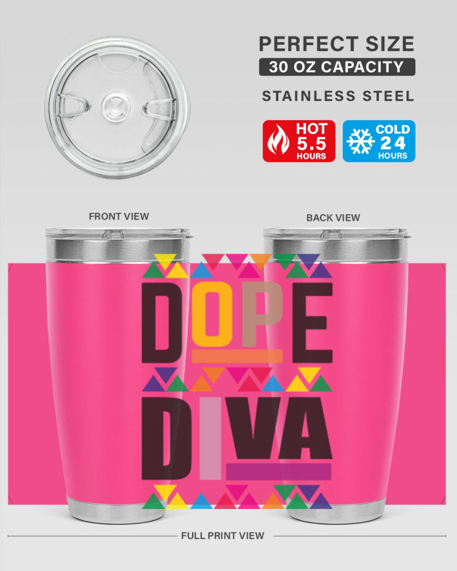 Dope Diva Cotton Tank featuring bold black words and phrases, perfect for casual wear.