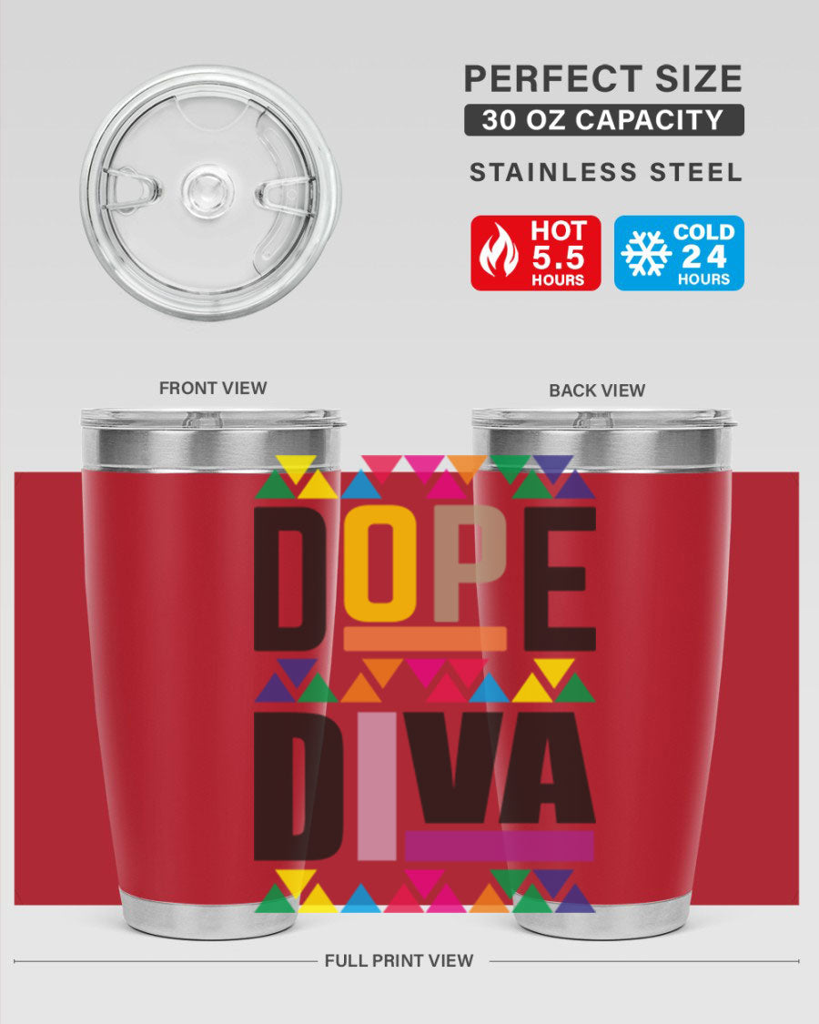 Dope Diva Cotton Tank featuring bold black words and phrases, perfect for casual wear.