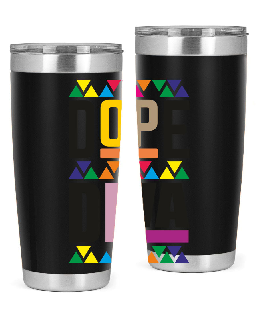 Dope Diva Cotton Tank featuring bold black words and phrases, perfect for casual wear.