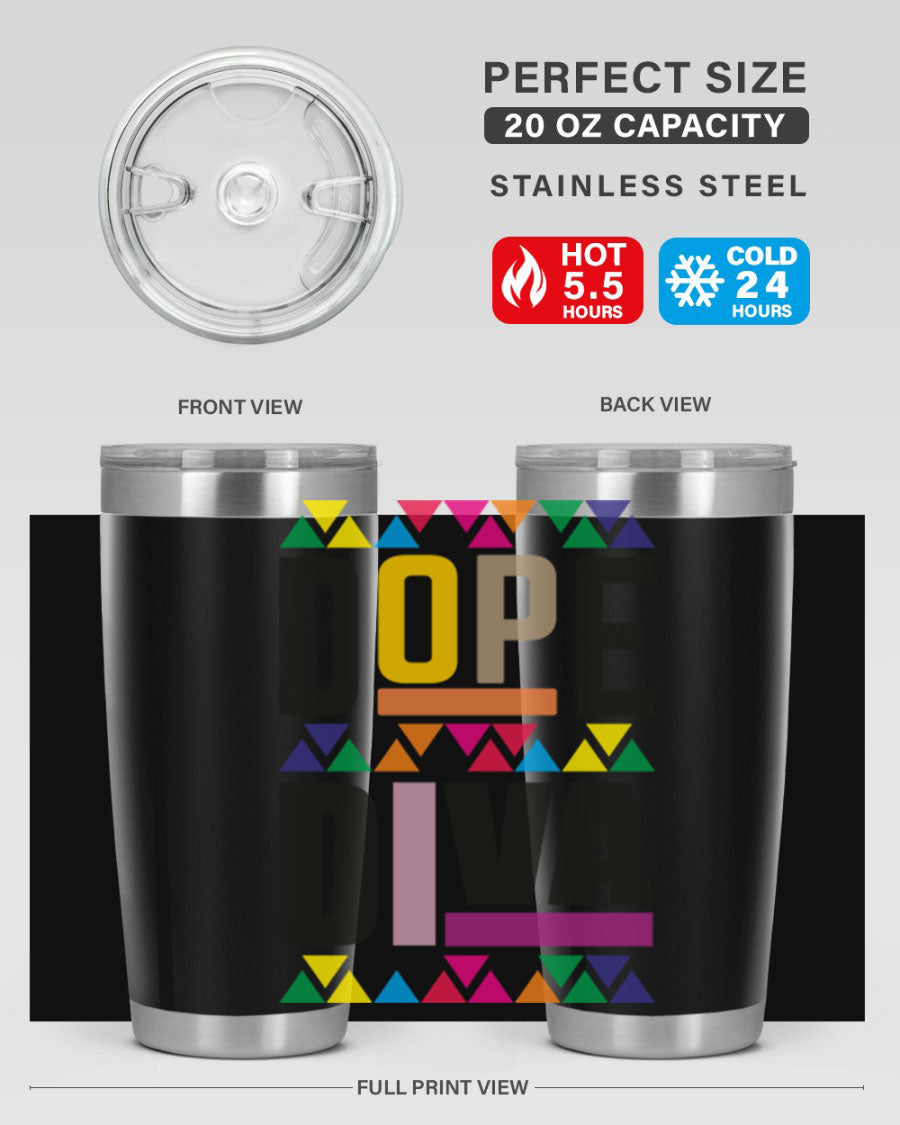 Dope Diva Cotton Tank featuring bold black words and phrases, perfect for casual wear.