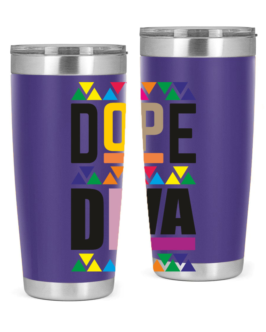 Dope Diva Cotton Tank featuring bold black words and phrases, perfect for casual wear.