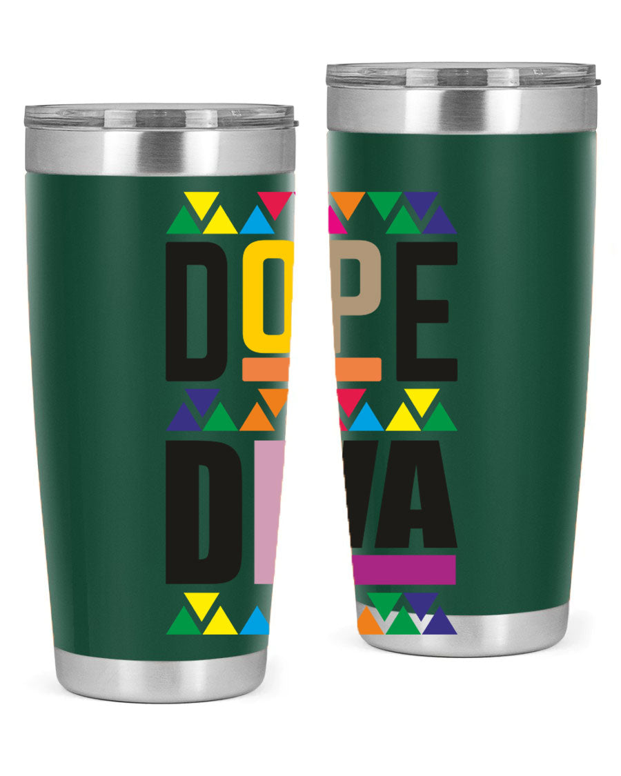 Dope Diva Cotton Tank featuring bold black words and phrases, perfect for casual wear.