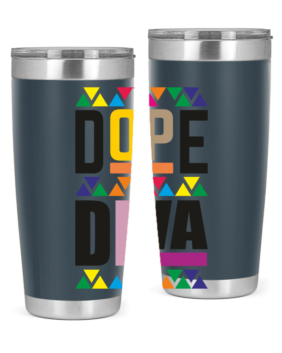 Dope Diva Cotton Tank featuring bold black words and phrases, perfect for casual wear.