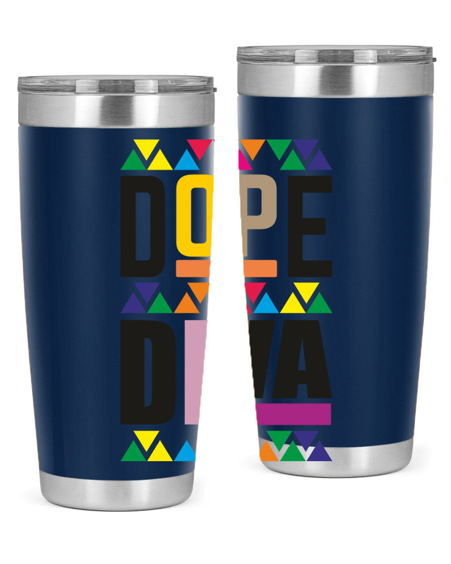 Dope Diva Cotton Tank featuring bold black words and phrases, perfect for casual wear.