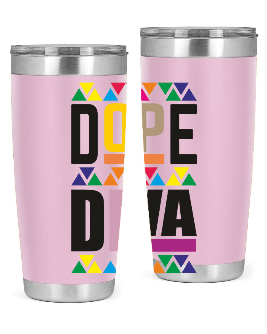 Dope Diva Cotton Tank featuring bold black words and phrases, perfect for casual wear.