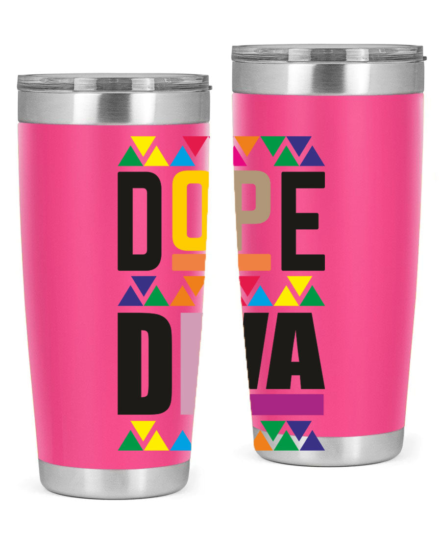 Dope Diva Cotton Tank featuring bold black words and phrases, perfect for casual wear.