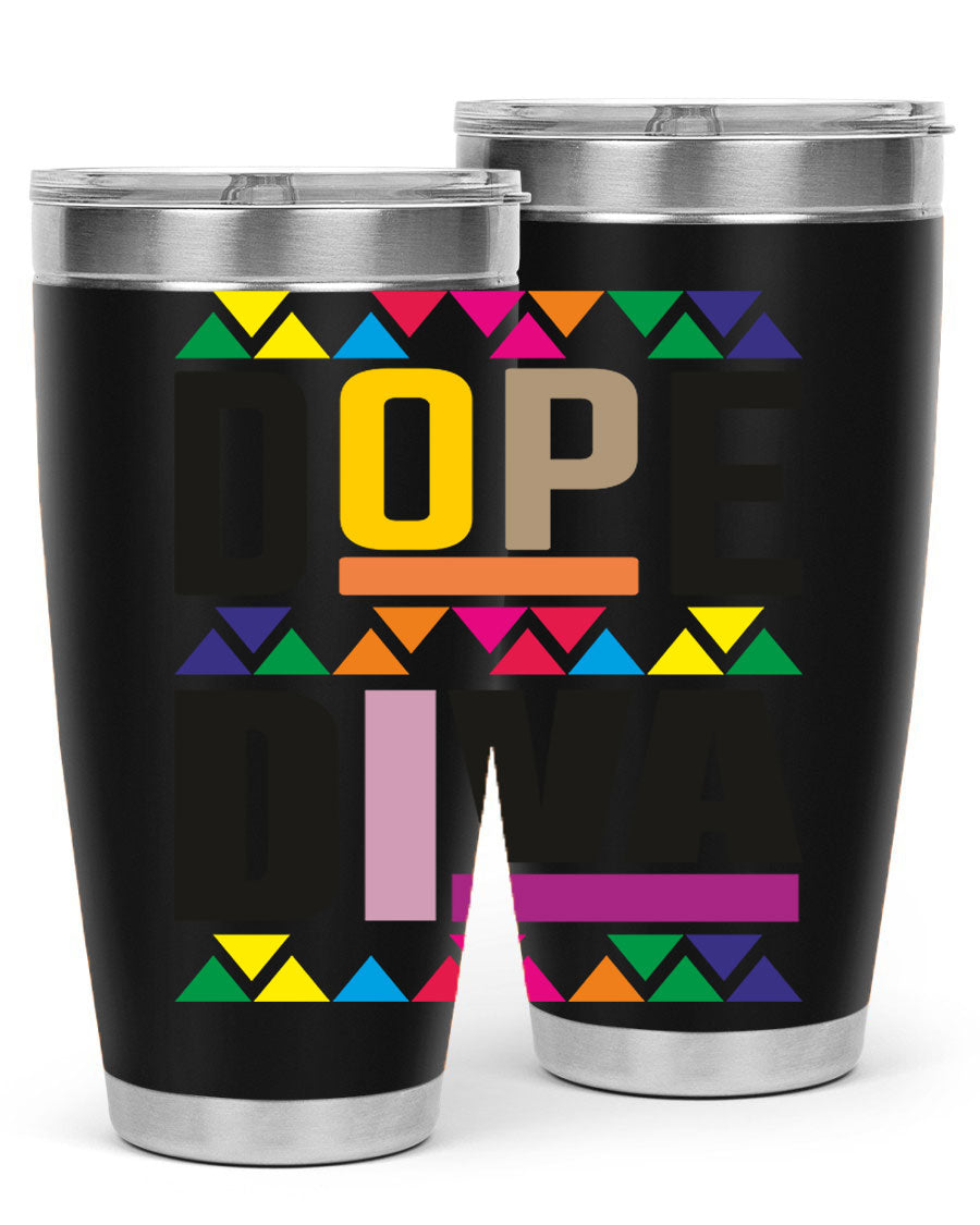 Dope Diva Cotton Tank featuring bold black words and phrases, perfect for casual wear.