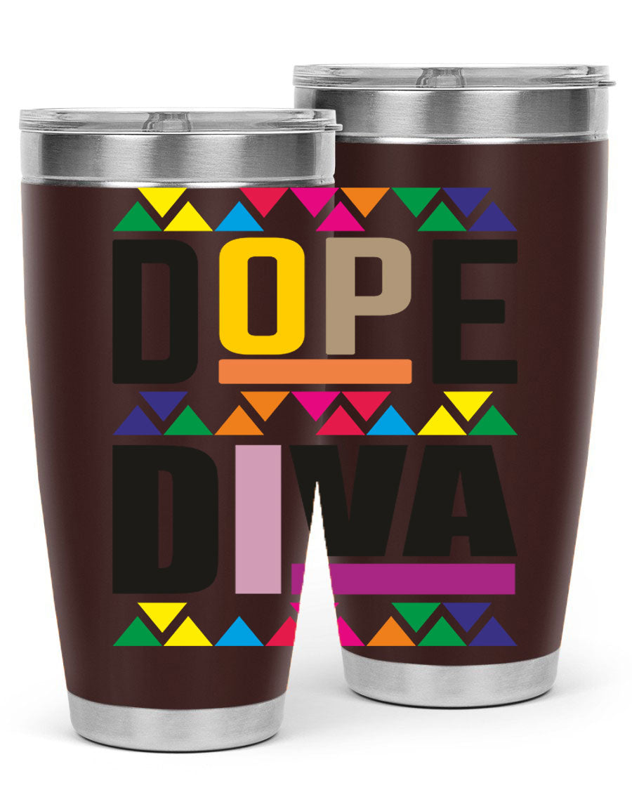 Dope Diva Cotton Tank featuring bold black words and phrases, perfect for casual wear.