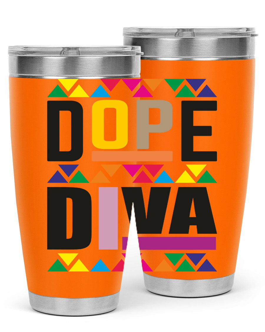 Dope Diva Cotton Tank featuring bold black words and phrases, perfect for casual wear.