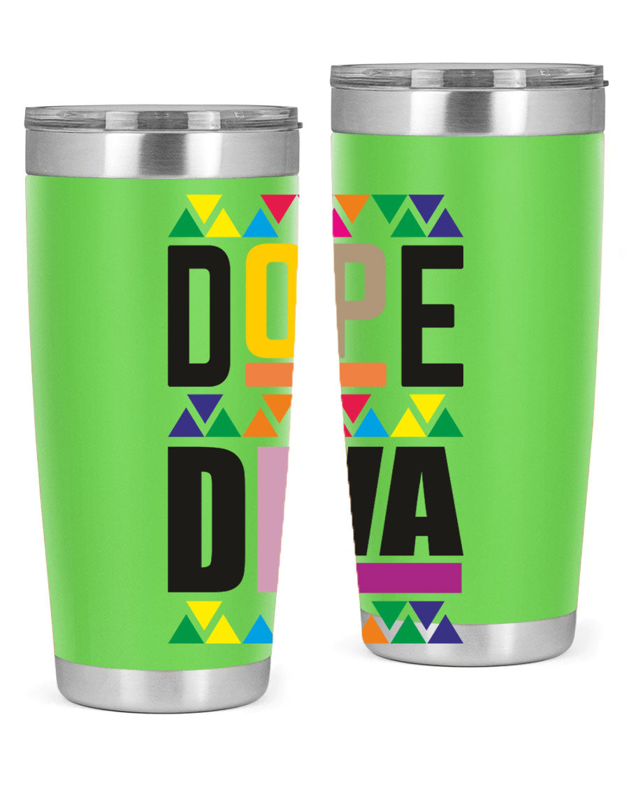 Dope Diva Cotton Tank featuring bold black words and phrases, perfect for casual wear.