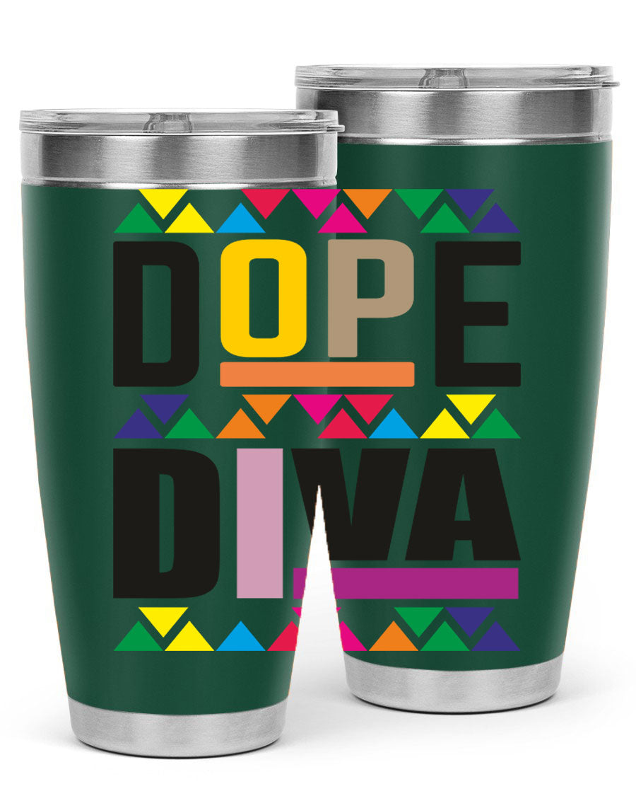 Dope Diva Cotton Tank featuring bold black words and phrases, perfect for casual wear.