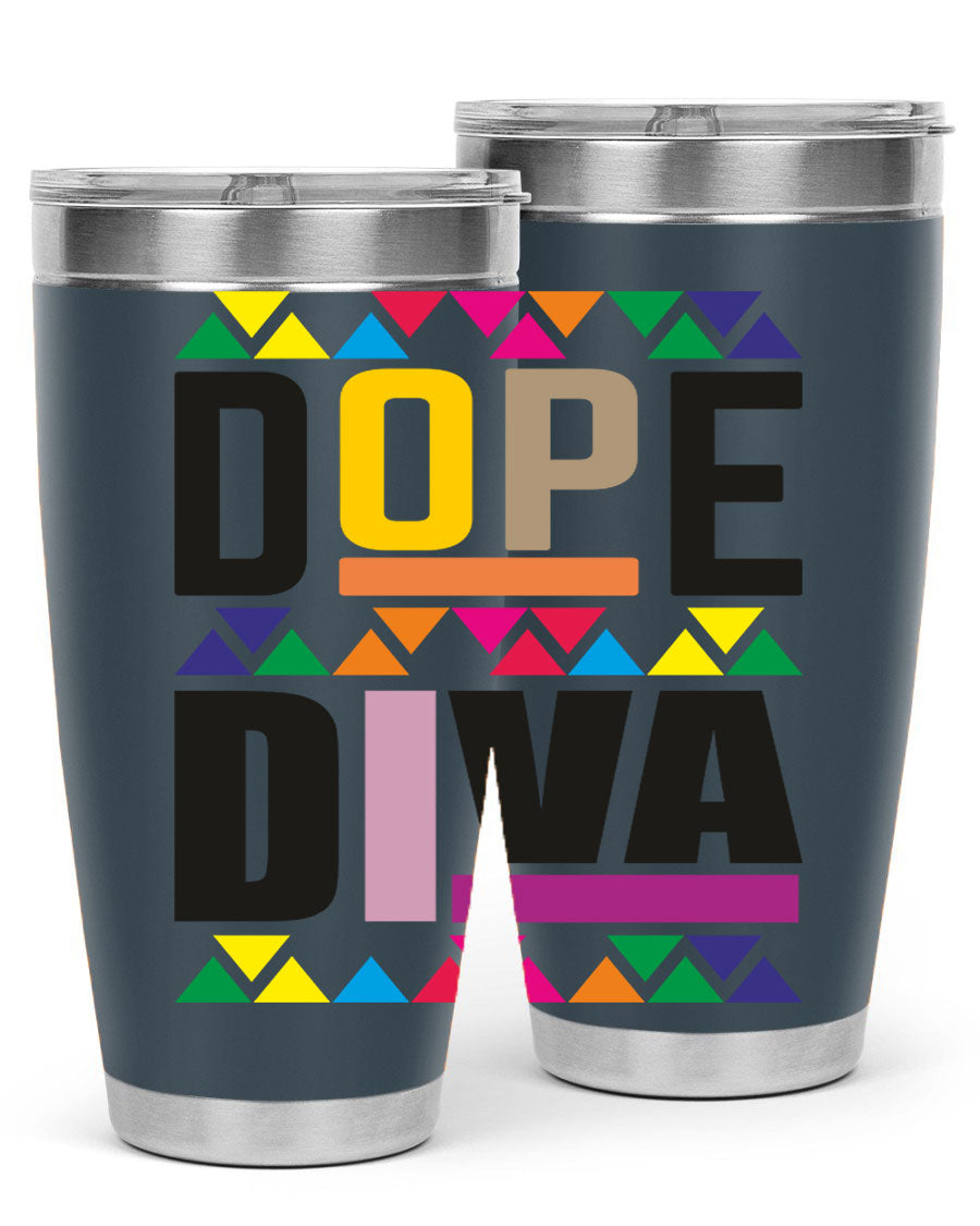 Dope Diva Cotton Tank featuring bold black words and phrases, perfect for casual wear.