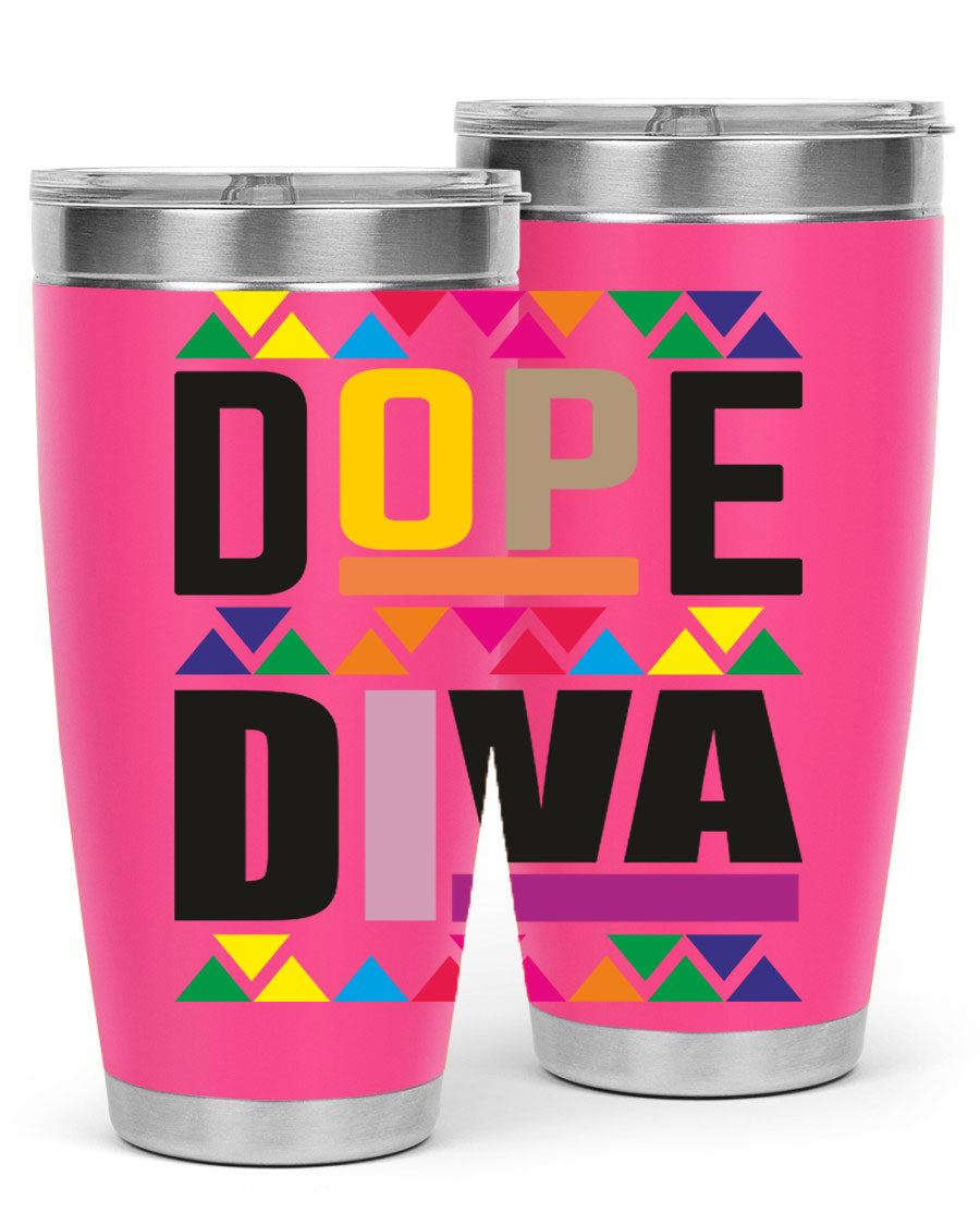 Dope Diva Cotton Tank featuring bold black words and phrases, perfect for casual wear.