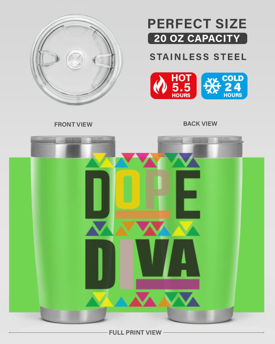 Dope Diva Cotton Tank featuring bold black words and phrases, perfect for casual wear.