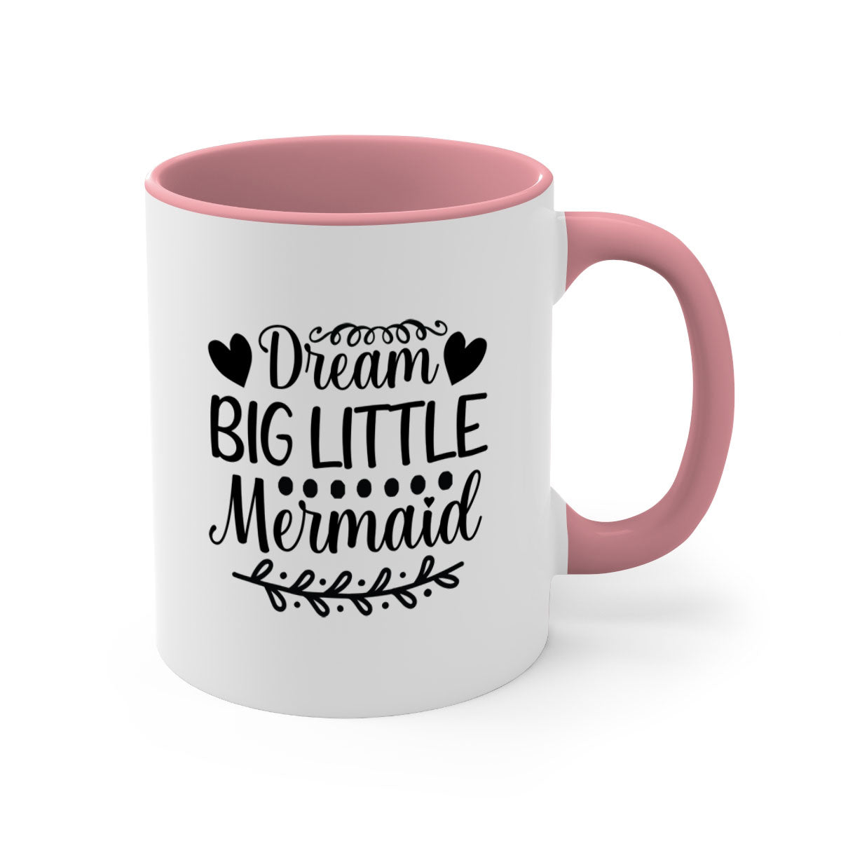 Dream Big Little Mermaid Mug with colorful handle and glossy finish, perfect for coffee and tea lovers.