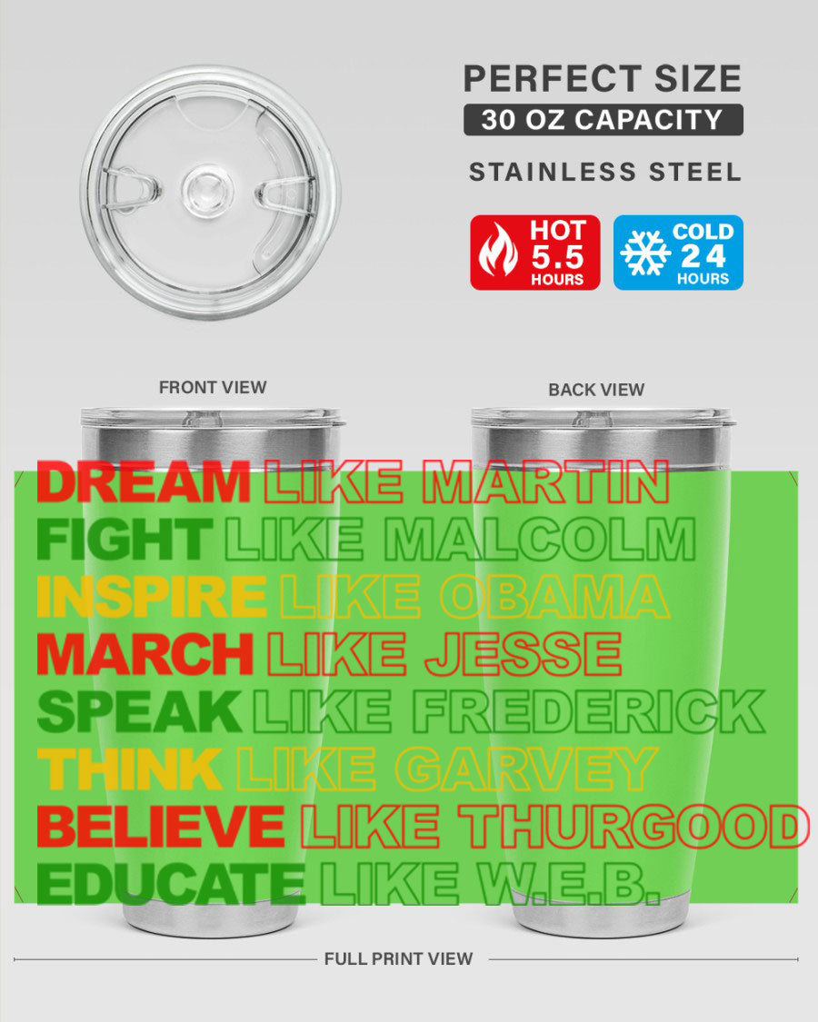 Dream Like Martin 165# Cotton Tank featuring stylish black words and phrases on a soft cotton fabric.