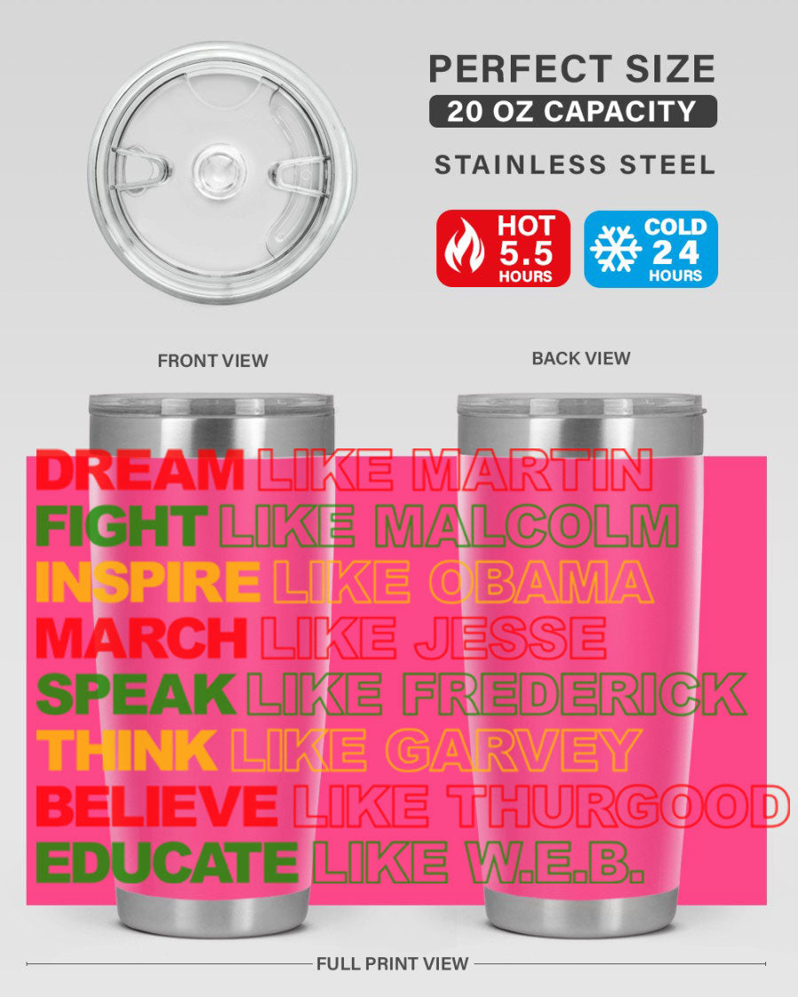 Dream Like Martin 165# Cotton Tank featuring stylish black words and phrases on a soft cotton fabric.