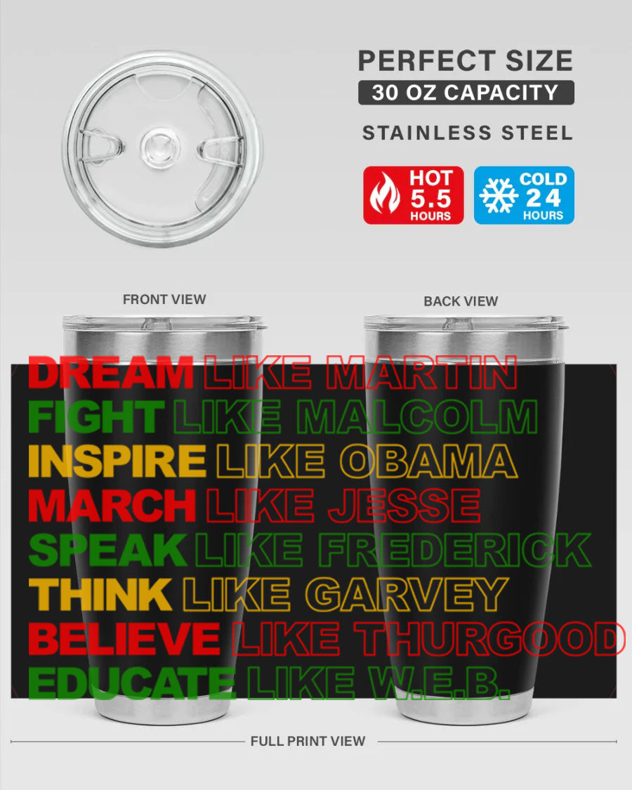 Dream Like Martin 165# Cotton Tank featuring stylish black words and phrases on a soft cotton fabric.