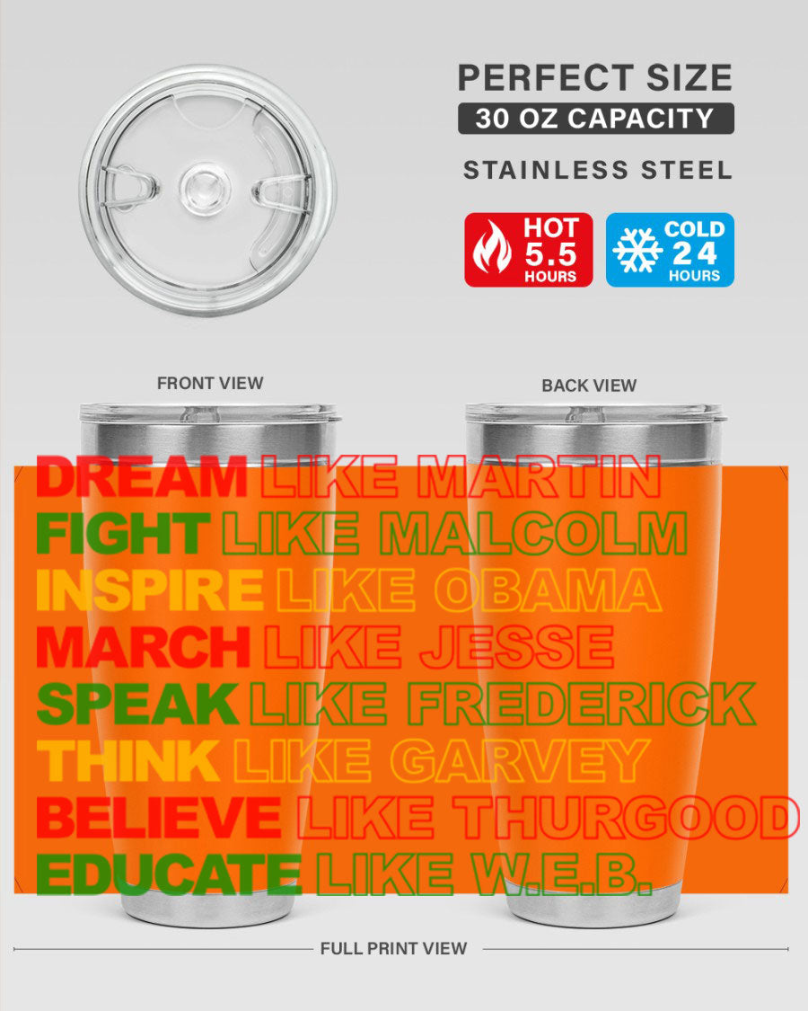 Dream Like Martin 165# Cotton Tank featuring stylish black words and phrases on a soft cotton fabric.