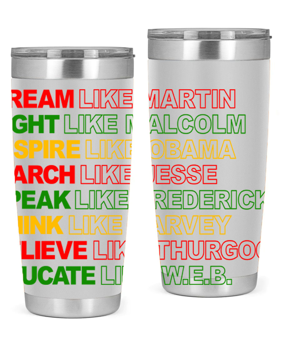 Dream Like Martin 165# Cotton Tank featuring stylish black words and phrases on a soft cotton fabric.