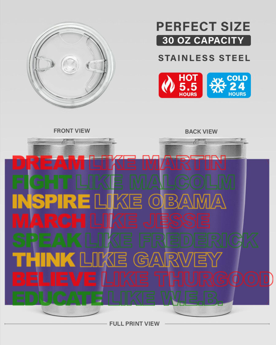 Dream Like Martin 165# Cotton Tank featuring stylish black words and phrases on a soft cotton fabric.