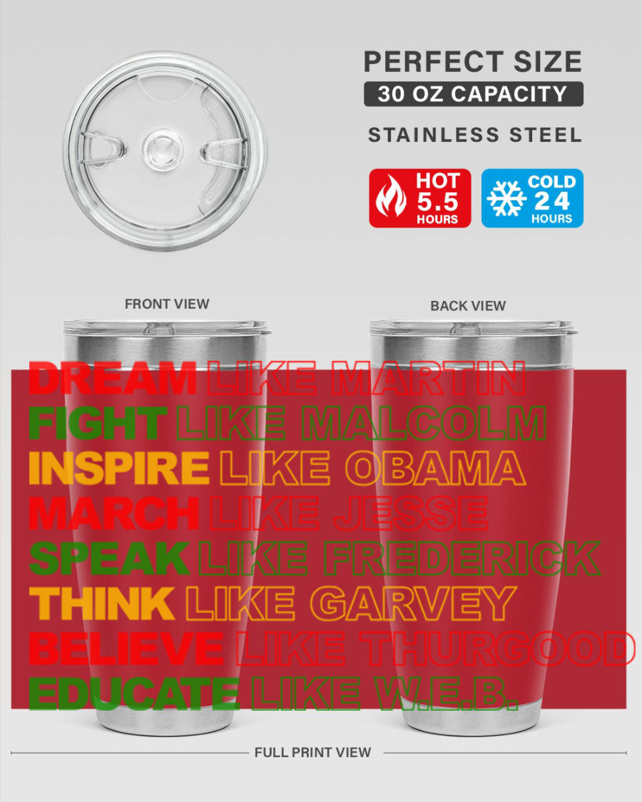 Dream Like Martin 165# Cotton Tank featuring stylish black words and phrases on a soft cotton fabric.