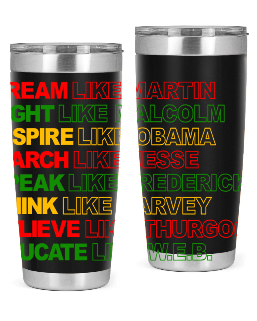 Dream Like Martin 165# Cotton Tank featuring stylish black words and phrases on a soft cotton fabric.