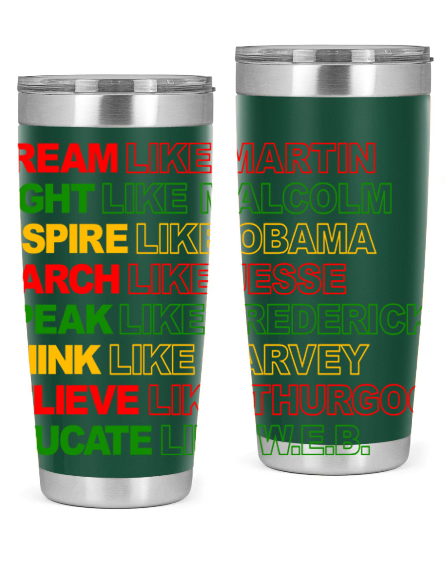 Dream Like Martin 165# Cotton Tank featuring stylish black words and phrases on a soft cotton fabric.