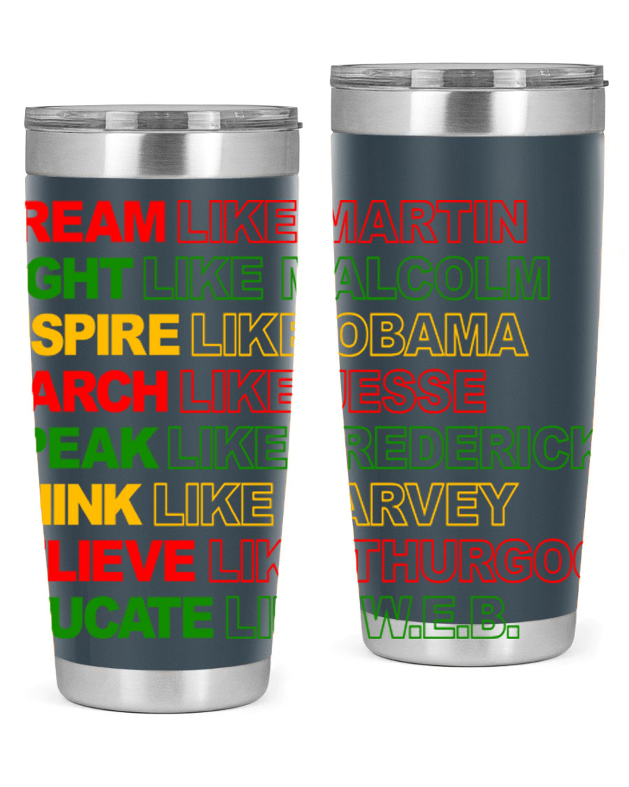 Dream Like Martin 165# Cotton Tank featuring stylish black words and phrases on a soft cotton fabric.