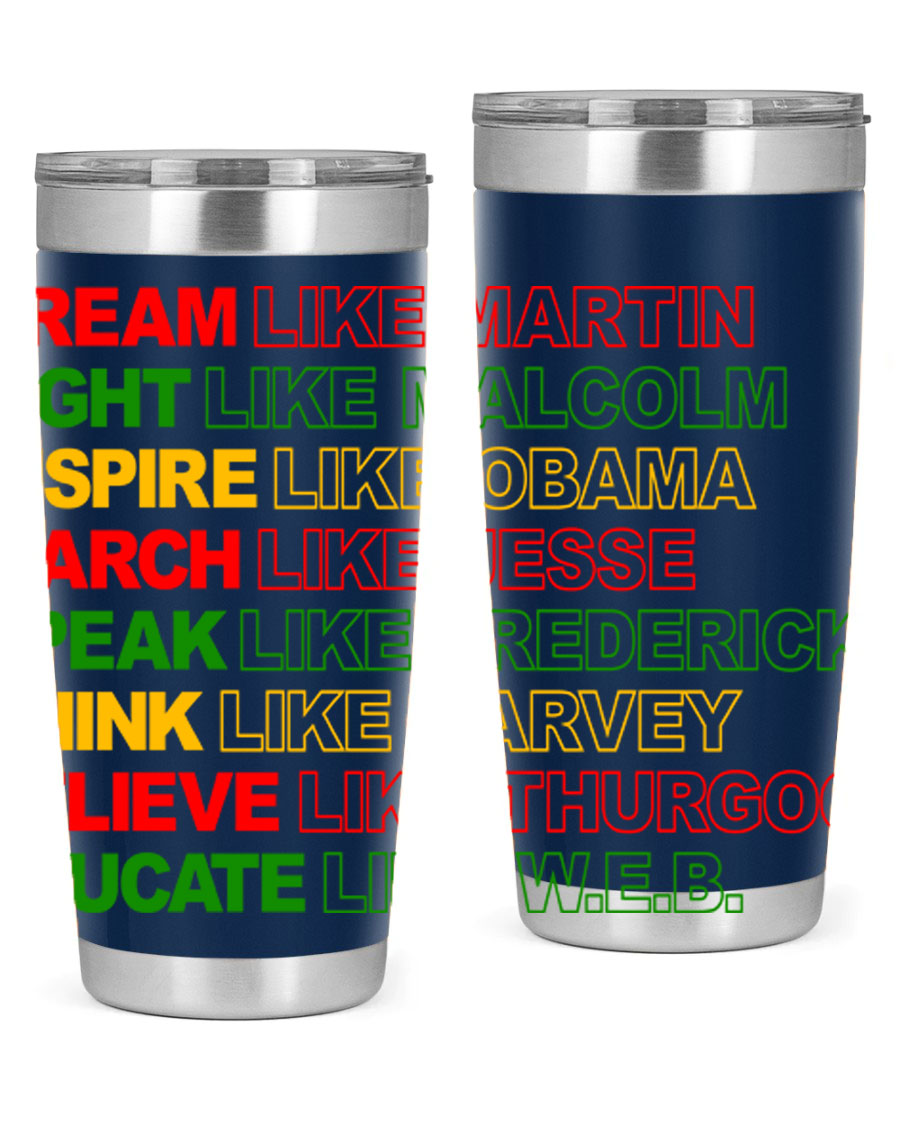 Dream Like Martin 165# Cotton Tank featuring stylish black words and phrases on a soft cotton fabric.