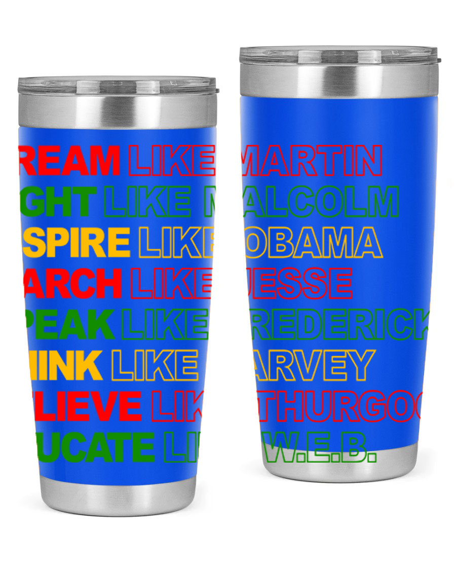 Dream Like Martin 165# Cotton Tank featuring stylish black words and phrases on a soft cotton fabric.