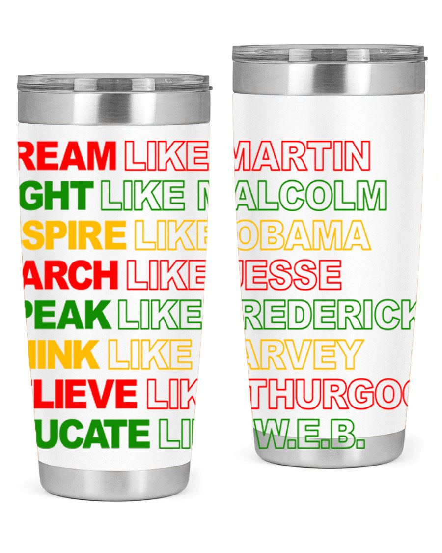 Dream Like Martin 165# Cotton Tank featuring stylish black words and phrases on a soft cotton fabric.