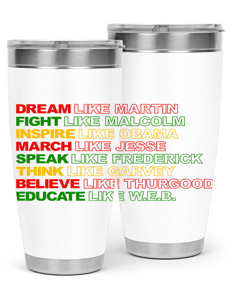 Dream Like Martin 165# Cotton Tank featuring stylish black words and phrases on a soft cotton fabric.