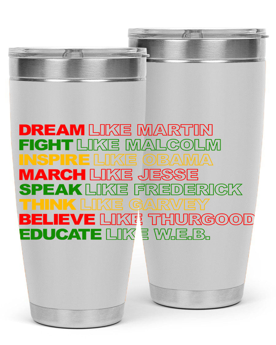 Dream Like Martin 165# Cotton Tank featuring stylish black words and phrases on a soft cotton fabric.